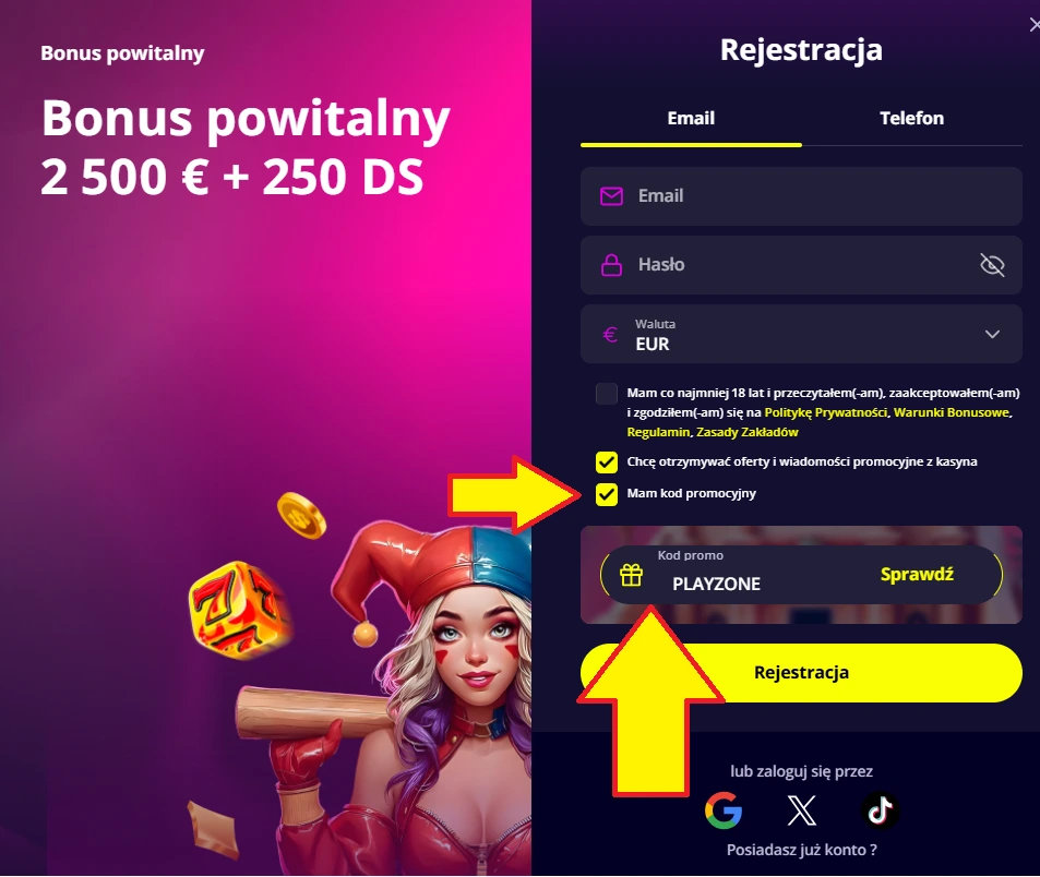 slotoro kod promocyjny bez depozytu